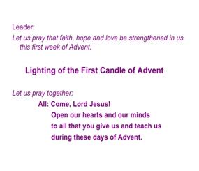 Image result for first week in Advent