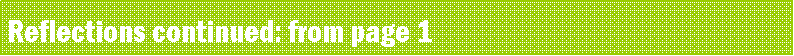 Text Box: Reflections continued: from page 1