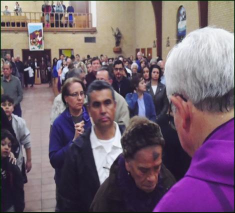 St Matthew Catholic Parish Ash Wednesday 2015 El Paso, Texas